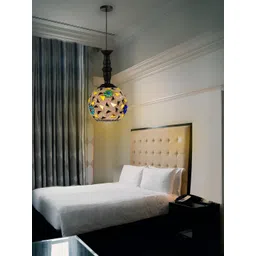 GAUVIK Green & Blue Printed Glass Ceiling Lamp-picture-22