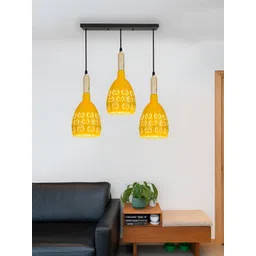 GAUVIK Yellow Printed Aluminium Ceiling Lamp-picture-51