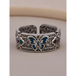 GC PREMIUM JEWELLERY Stone Studded Butterfly Adjustable Finger Rings-picture-29