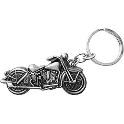 GCT Motorcycle Bike Shape | Rider Racer (KC-2) Grey Metal Keychain for Car Bike Men Women Keyring-picture-18