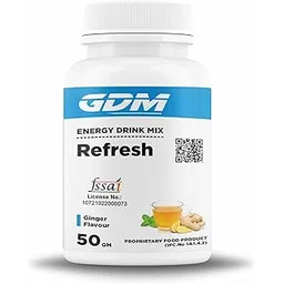 GDM Refresh Energy Drink for Refreshment and Mental alertness | 50g (50 Servings) | Ginger Flavor-image-9