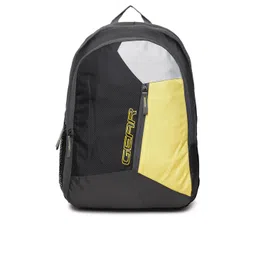 Gear Unisex Black & Yellow Colourblocked Backpack-picture-34