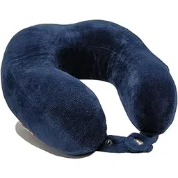 gear-r Memory Foam Travel Neck Pillow with Travel Carry Bag for Long Roadtrips and Flights(Blue)-picture-16