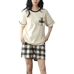 GEBET Style Women’s Night Suit|| Cute Printed Pajama Set with Half Sleeve Top & Pants|| Soft Cotton Loungewear-picture-10