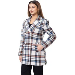 gee 5 Imported Bonding Tweed Checkered Coat For Women-picture-33