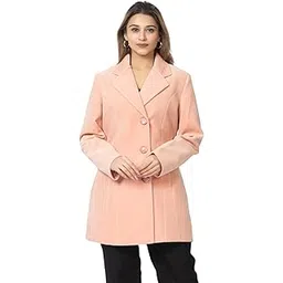 gee 5 Women’s Winter Wear Single Breasted Coat Regular Fit for Casual Wear | Collared Neck | Full Sleeve | Buttoned | Latest Stylish Lapel Collar Coat Crafted with Comfort Fit-picture-45