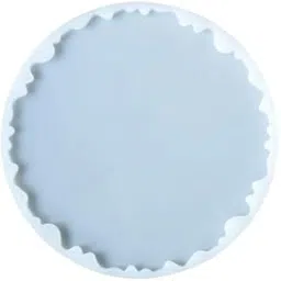 Geek Arts Silicone Resin Mould, 8 inch - 6mm Deep Round Mould with Edge, Circle Plate Epoxy Resin Casting Mould for DIY Faux Agate - 1pc-picture-14