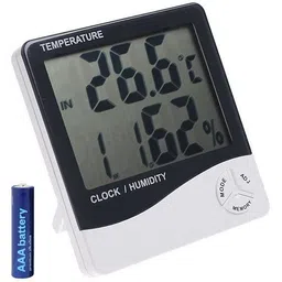 Digital Hygrometer Thermometer Humidity Meter with Clock LCD Display HTC-01 Clock / Humidity Temperature Meter Hydrometer-image-21