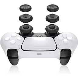 GeekShare Thumb Grip Caps for PS5, Thumbsticks Cover Set Compatible With Switch Pro and PS4/PS5 Controllers, 3 Pairs / 6 Pcs (Black)-image-4