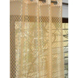 GEET CREATIONS Gold-Toned Set of 2 Sheer Window Curtain-picture-16