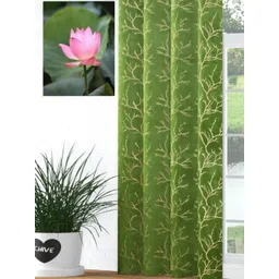 GEET CREATIONS Green & Gold-Toned Abstract Printed Velvet Door Curtain-picture-12