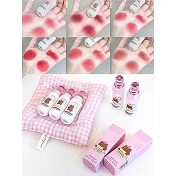Gege Bear Milk Velvet Lip Glaze | Cute Baby Bottle Design with Bear Print | Smooth Matte Finish Lip Tint | Long-Lasting, Lightweight & Moisturizing Formula | Compact Size with 6 Rich Shades | Smudge-Proof, Weightless Texture 🌸🐻 (02# A Song of Red Plum, 2.5g)-picture-13