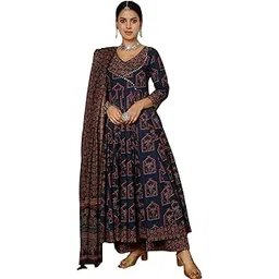 gekha |Women's Red Cotton Printed Flared Kurta with Cotton Pant and Cotton Printed Dupatta Sets | Ethnic Set | Dupatta Set | Suit Set | Kurta Set | Wedding Suit Set-picture-31