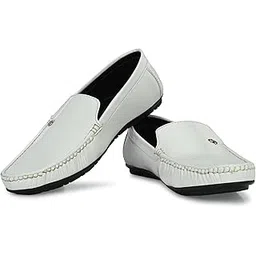 gellwoj Men's White Patent Leather L2 Casual Gudia Loafers Driving Shoes-picture-22