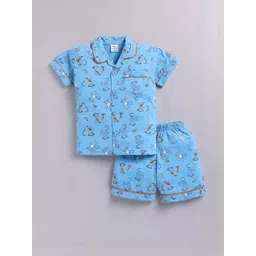 GEMINI Boys Printed Cotton Shirt And Shorts Night suit-picture-24