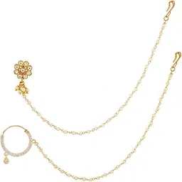 gemron jewel Diamond Rhodium Plated Alloy Nathiya Combo-picture-39