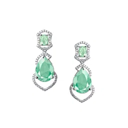 Gemron Jewel Oval Drop Earrings-picture-21