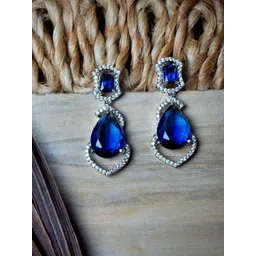 Gemron Jewel Oval Drop Earrings-picture-37