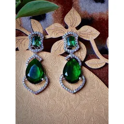 Gemron Jewel Oval Drop Earrings-picture-18