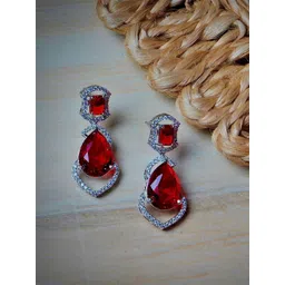 Gemron Jewel Oval Drop Earrings-picture-11
