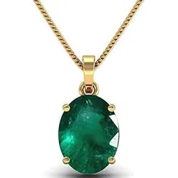 Natural 13.25 Ratti 12.77 Carat Emerald Pendant Locket (Natural Panna/Panna Stone Gold Pendant Locket) Original AAA Quality Gemstone Pendant for Men (M118)-image-2