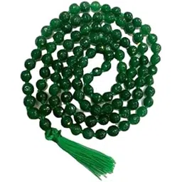 GemsTech Panna Stone Mala Original Certified 108 Beads Pure Emerald Mala for Men & Women Japa Mala एमराल्ड स्टोन माला Marakatham Markatmani Mercury Stone Mala Budh Ratan Ki Mala पन्ना स्टोन माला-picture-42