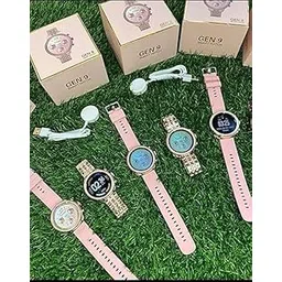 Gen 9 BT Calling Smartwatch with Rose Gold Strap, Diamond Strap HD Display for Men and Women.-picture-22