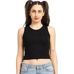 Gen Z Bamboo Sustainable Soft & Breathable Stretchable Sleeveless Solid Tank Top for Women Stylish-picture-10