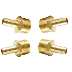 Generic 1/4 Inch x 1/4Inch Barb Nipple Hose Connector-Pack of 2-picture-21