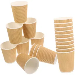 Generic 150 ml Disposable Ripple Beverage Cup Brown (Pack of 100 Pcs)-picture-39
