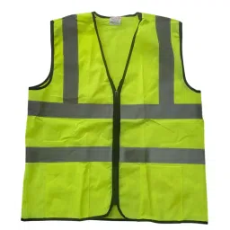 GENERIC 50.8mm(2 Inch) Tape Green Plain Zip Type Reflective Safety Jacket-picture-47