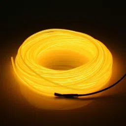 GENERIC 5M Neon Light Dance Party Decor Light Neon LED Lamp Flexible EL Wire Rope Tube Waterproof LED Strip Only EL Wire -YELLOW-picture-13