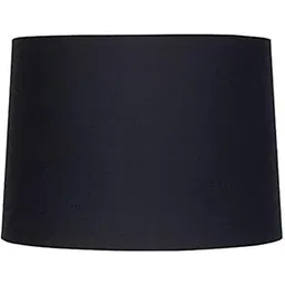 generic AMIR HANDICRAFTS Drum Lamp Shade, 12" Inches, ideal for small medium Tripod & floor Lamp stands Cotton Fabric (Black) Pack of 1-picture-25