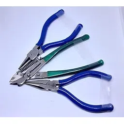 generic Crafteez Silk Thread Jewellery Making Pliers Combo Flat, Round and Side Cutter Nose Plier - Pack of 3 Pieces (Multicolor)-picture-13