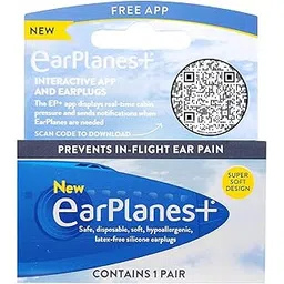 generic EarPlanes+, Earplugs Airplane Travel Ear Protection, Prevent in flight ear discomfort, EarPlanes+ the original pressure preventing earplug for both Kids and adults (Adult 1 Pair)-picture-18