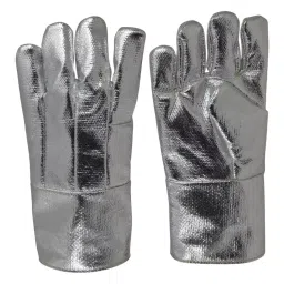 GENERIC Heat & Fire Resistant Hand Gloves Aluminium Silver (14 inch) 355.6 mm (Pack of 100)-picture-14