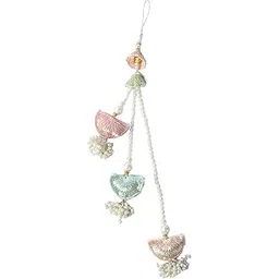 generic M S Zariwala Women's Fabric Handmade Latkan For Ethnic Lehenga Hanging Fancy Designer Tassel Pair (Multicolor, Pack of 1)-picture-32