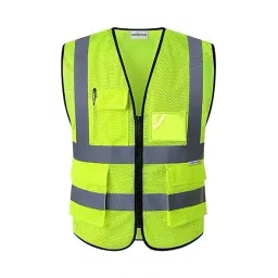 Generic Safety Jacket With Pockets And Zip Closure Polyester (Pack Of 10 Pcs)-picture-10