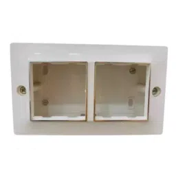 generic Shivam 4 Module Plastic Wall Mount Rectangular Gang Box, White-picture-45