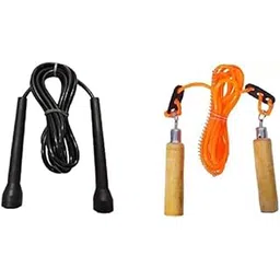 generic Skipping Rope Combo 1 Wooden + 1 PVC Rope-picture-32