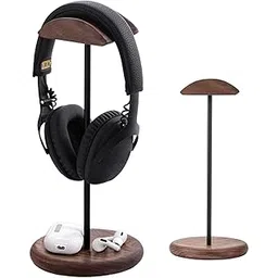 generic Solid Sheesham Wood & Iron Headset Stand, Desktop Headphone Holder, Anti-Slip Base, Storage Tray Design, Universal Compatibility for Gaming Music Office Home Use.-picture-25