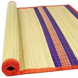 Generic Korai Grass Mat | Sleeping/Floor Mat | 3.5x6 ft | Random Color | Rectangular | Handmade | Both Indoor/Outdoor-picture-18