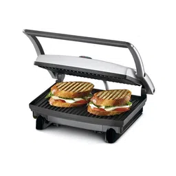 generic Nova NSG 2439 700 Watt Panini Grill Sandwich Maker (Black/Grey) image 1
