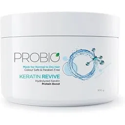 Probio Keratin Revive Mask (500 g) | For Normal to Dry Hair | Colour Safe & Paraben Free-image-10