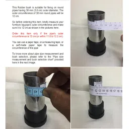 generic Susan Rubbers 1.5 Inch (38 mm) Round Rubber Bush or Cap for Furniture - Black - #1.5RB005 - Pack of 5 image 4