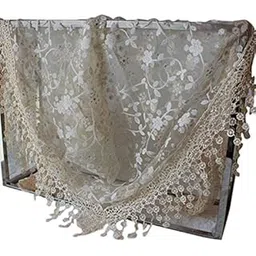 Generic Women Sheer Floral Triangle Veil Church Mantilla Scarf Shawl Wrap 18 Beach Wear Wraps N161413 | Pack of 1-picture-39