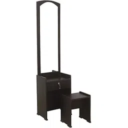Generic Wood Dressing Table Wood With Stool, Pack Of One - Black-picture-14