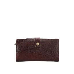 Genwayne Brown Solid Bi-fold Wallet for Women-picture-20