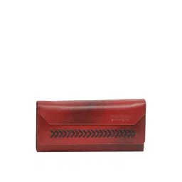 Genwayne Red Textured Wallet for Women-picture-14