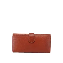 Genwayne Tan Textured Tri-Fold Wallet for Women-picture-43